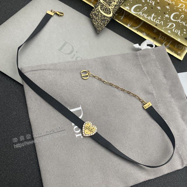 Dior飾品 迪奧經典熱銷款古銅色系飾品項鏈頸鏈  zgd1408